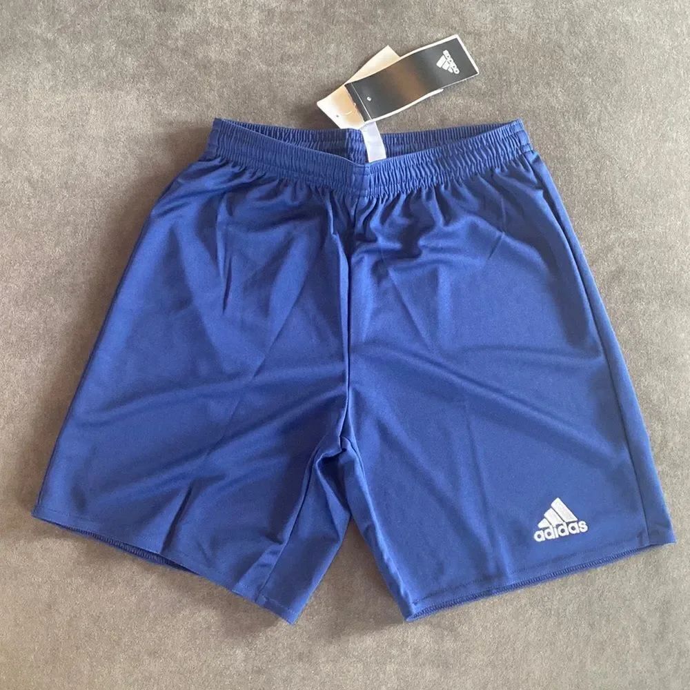 Youth Kids Unisex Adidas Climalite Blue Shorts Drawstring Size M NWT
